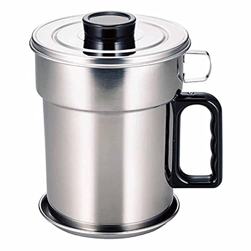 下村企販 Made in Japan Cleaner Oil Pot, 1.1L, Silver