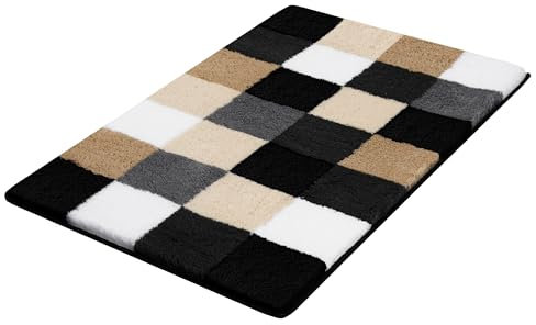 Kleine Wolke Badteppich Caro, Schwarz, 70 x 120 cm