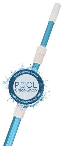 Duraol Teleskopstange 3-teilig I Teleskopstange Aluminium in 1,5m - 4,5m I Hochwertige Poolstange für manuelle Pool-Bodensauger & Poolkescher I Robuster Teleskop Stab mit Drehklemmsystem