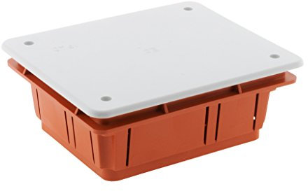 Zenitech - Scatola di Derivazione Incassata - Dimensioni 118 x 96 x 50 mm - per Muri Pieni da Sigillare - Plastica Resistente - Installazione Facile - Rossa