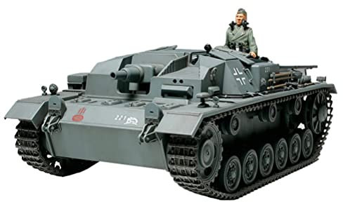 Tamiya 300035281-1:35 WWII Deutsche Sturmgeschütz III B (1),originalgetreue Nachbildung, Plastik Bausatz, Basteln, Modellbausatz, Zusammenbauen, unlackiert