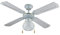 GrecoShop Agitatore/Ventilatore da soffitto in legno laccato bianco 1 lampada (Cod. 5229)