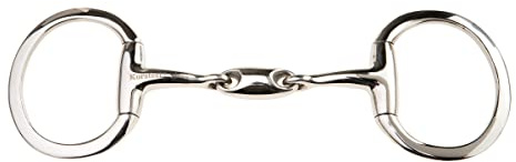 Korsteel JP Stainless Steel Oval Link Eggbutt Snaffle Bit, 5.5