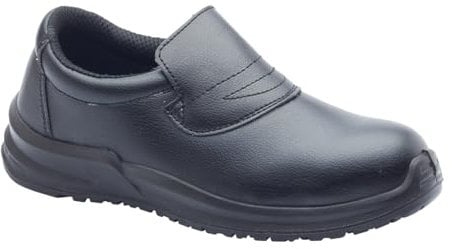 Blackrock Slip-On Safety Shoes, Mens Womens Steel Toe Cap, Chef, Nursing, Orthopedic, Non-Slip Work Shoes, Work Utility Footwear, Hygiene, Catering, Kitchen Anti-Slip - Size 10