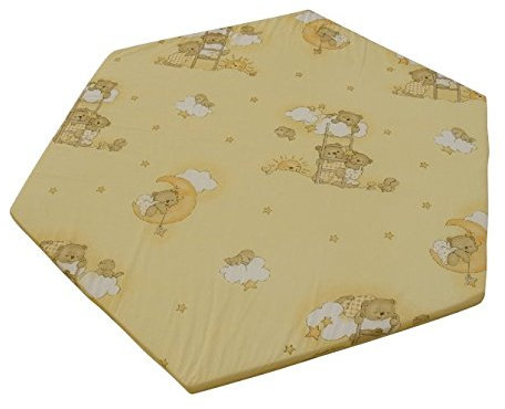 Kidsmax Laufgittermatratze für 6 Eck Laufgitter in 20 Farben (Design 1)