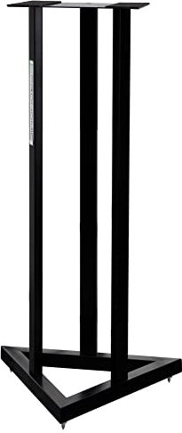 Pronomic SCS-20 Pied pour Studio Monitor, 90 cm, Base Triangulaire, Pieds Caoutchouc réglables et Spikes, goupille sécurité, Acier, Plateau avec Bandes Caoutchouc, Noir poudré.