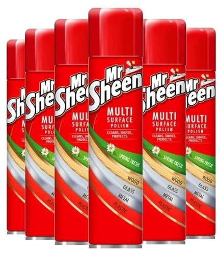 Mr Sheen (ORIGINAL) -Multi-Surface Polish- Aerosol, 250ml (PACK OF 6)