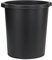 Jalema 2292860990 Papierkorb Re-Solution, 15 Liter, Rund mit Handgriff, Mülleimer, Papiereimer für Büro, aus 100% Recycling-Kunststoff, Blauer Engel zertifiziert, stapelbar, schwarz