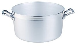 Pentole Agnelli, FAMA414, Casseruola Alta con 2 Maniglie in Acciaio Inox, Alluminio, Argento