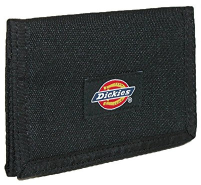Dickies Cherokee Herren Geldbörse Nylon Trifold, Schwarzer Stoff, Einheitsgröße