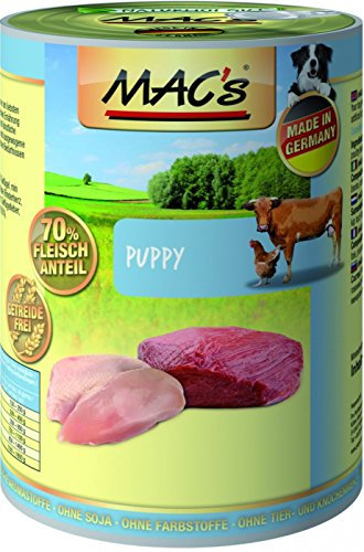 MAC's Dog Puppy Welpen-Nassfutter (getreidefrei) 6 x 400 g