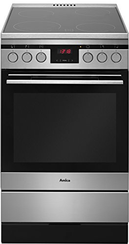 Amica SHI 11588 E Cuisinière électrique/A / 0,99 kWh / 66 L/boutons escamotables/acier inoxydable