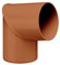 INEFA Fallrohrbogen 80 Grad, PVC DN85 / 85mm Braun Verbindungsstück Dachrinnenzubehör, einfache Steckmontage, Made in Germany