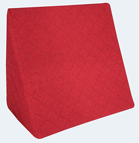 Sabeatex – Rückenkissen 60x50x30 cm - Komfortables Lesekissen für Bett und Sofa. Formstabile Rückenlehne ideal zum Lesen oder als Gaming Kissen. Vielseitiges Rückenkissen. Rot