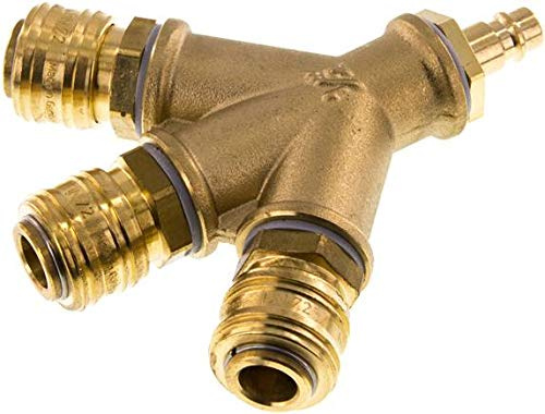 3-fach-Luftweiche mit Kupplungsdosen, Kuppl.-Stecker Ausführung:3-fach