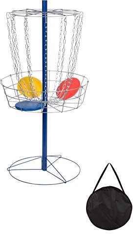 Trademark Innovations Tragbarer Metall Disc Frisbee Golf Ziel Set kommt mit 9 Scheiben – von Marken-INNOVATIONEN