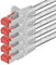 1aTTack.de - 5x 3 Meter CAT6 Patchkabel S/FTP PIMF Schirmung CAT.6 RJ45 Netzwerkkabel Ethernetkabel DSL LAN Router Switch Modem Patchfeld - transparent - 5 Stück
