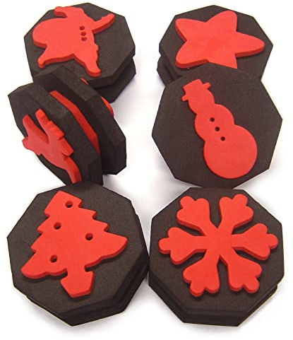 Major Brushes Christmas Palm Printers - Set of 6