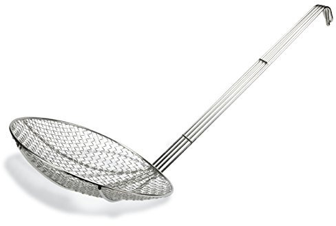 Schiumarola con manico rinforzato e rete filtrante in acciaio inox e diametro di 20 cm