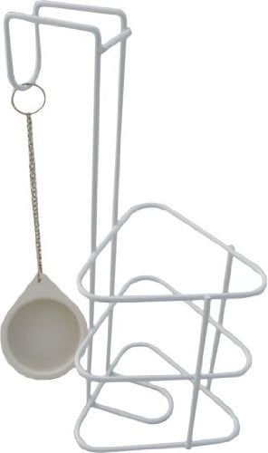 Urinflaschenhalter mit Deckel, weiß