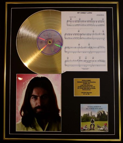 George Harrison/CD Gold Disc, Songblatt & Foto Display / LTD. Edition/Coa/Album, All Things Must Pass, Song Sheet, My Sweet Lord