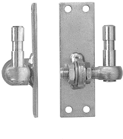 Pollmann®Baubeschläge Plattenhaken D5 2-fach verstellbar, Dorn Ø 13 mm, feuerverzinkt, 2 Stück