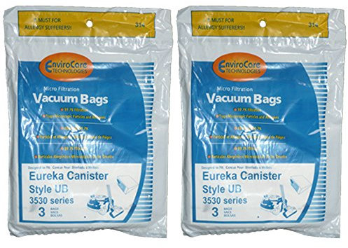 6 Eureka UB Ultra Boss Alergy canister Vacuum Bag, Ultra Boss Vacuum Cleaners, 61240-12, 3530A