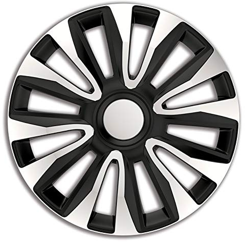 AutoStyle 4er Set Radzierblenden Avalone 14-Zoll Silber/Schwarz