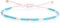 KELITCH Boho-Farbe Kristall Muschel Perlen Freundschaftsarmbänder Handgemachte Strand Armband Armreifen Schmuck Für Frauen (Blau Gold)