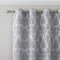 Catherine Lansfield Damask Jacquard 66x90 Inch Lined Eyelet Curtains Two Panels Silver Grey