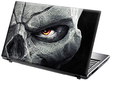 TaylorHe 15.6 inch 15 inch Laptop Skin Vinyl Decal with Colorful Patterns and Leather Effect Laminate MADE IN BRITAIN Skull