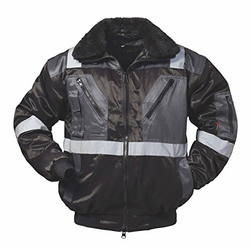 NORWAY Pilotenjacke schwarz/grau Reflexstreifen (XL)