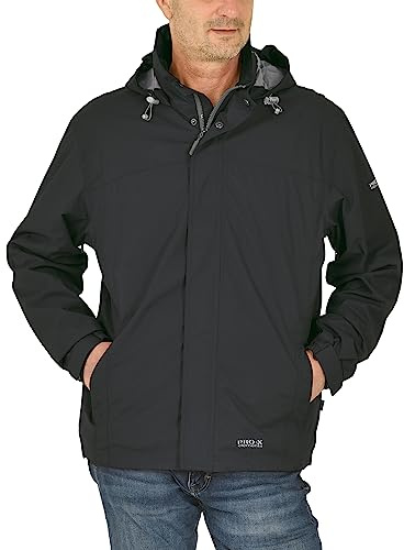 PRO-X elements Funktionsjacke Herren MERAN I Regenjacke mit verschweißten Nähten, Unterarmbelüftung inkl. Packsack I Atmungsaktiv, wasser- & windfest