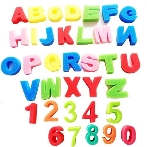 Carykon Artist Studio Alphabet & Zahlen Schwämme Modell, 36 Stück