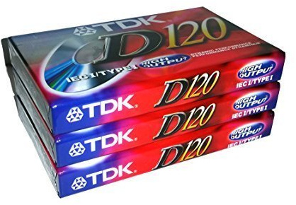 TDK Audio Cassette Tapes, 3 Pack, Red, 180 Minutes, Cassette