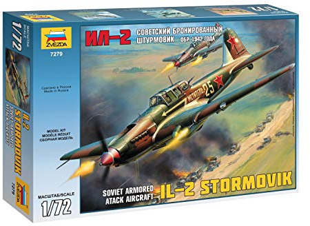 Zvezda,1:72,Ilyushin IL-2M Soviet WWII Ground Attack Aircraft,# 7279,