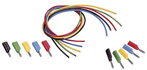 Voltcraft MS-4041 Messleitungs-Set Lamellenstecker 4 mm Lamellenstecker 4 mm 1.00 m Schwarz, Rot, Blau, Gelb, Grün 1 Se