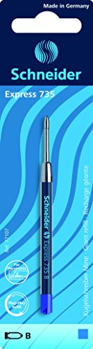Schneider 77107 Schreibgeräte Kugelschreibermine Express 735, dokumentenecht, B, blau, 1er Blisterkarte