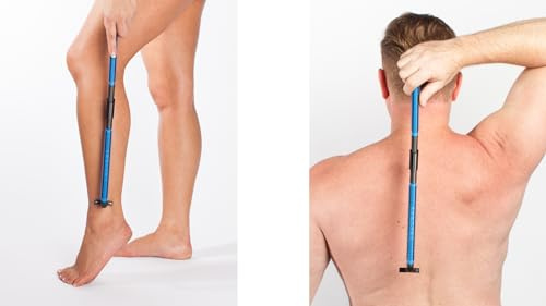 EVOLVE Back Hair Removal Razor - 16 Inch Extended Reach Foldable Handle Body Shaver with 4 Cartridges - Men Women Wet Dry Shaving Tool