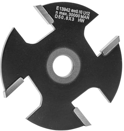 ENT 13942 Scheibennutfräser HW, Schaft (S) 8 mm, Durchmesser (D) 50,8 mm, NL 3 mm, Z4