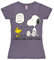 Logoshirt® Peanuts I Snoopy und Woodstock I Chicks Are Confusing I T-Shirt Print I Damen I kurzärmlig I violett I Lizenziertes Originaldesign I Größe L