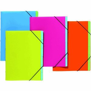 8 x Pagna Ordnungsmappe Funky Orga A4 PP 6 Fächer transluzent sortiert