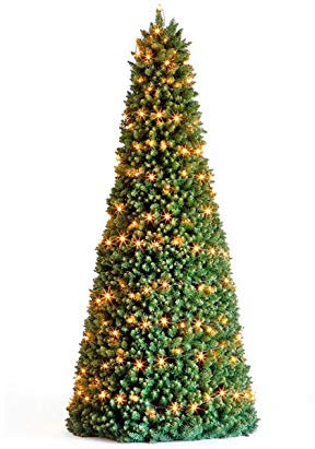 Weihnachtsbaum mit LED Beleuchtung Pyramide Höhe 210cm von kunstpflanzen-discount.com - Christbaum Tannenbaum Weihnachts Bäume