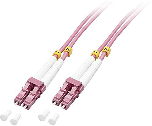 LINDY 46340 LWL-Duplexkabel LC/LC OM4 1m, rosa