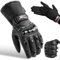 Evo New Leather Motorbike Motorcycle Bike Heavy Duty Waterproof Winter Thermal Carbon Shell Gloves Winter Thermal Inner Gloves Included FREE (Small)