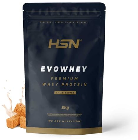 HSN Evowhey Protein | Turrón 2Kg = 67 Tomas por Envase Concentrado de Proteína de Suero | 100% Whey Protein Concentrate (WPC) | No-GMO, Vegetariano, Sin Gluten ni Soja