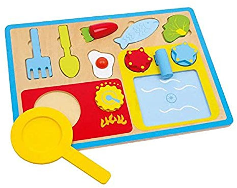 small foot 3409 Kinderküchen-Zubehör Puzzle Frühstücks-Set