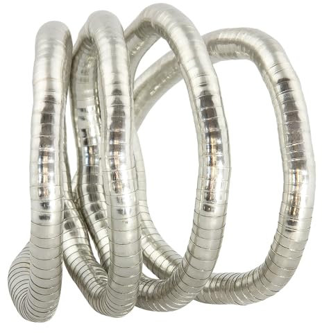 Freak Scene Biegsame Halskette Schlangenkette silberfarben 8mm Kette Armband