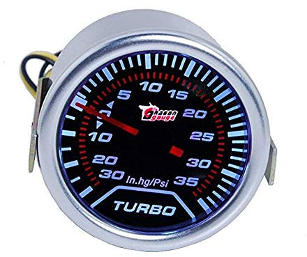 Mintice™ 2 52mm Licht Kfz Auto Universal Psi Turbo Schub Anzeige Instrument Gauge Rauchfarbe Len