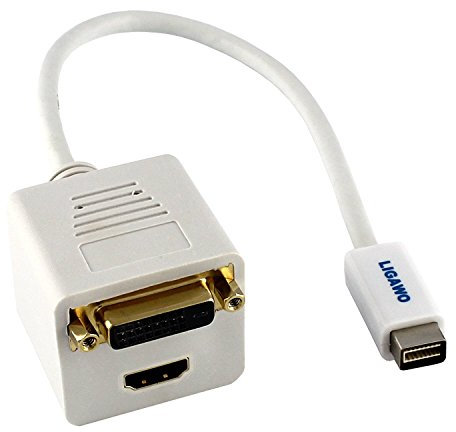 Ligawo 6518925 Mini DVI auf HDMI/DVI Adapter für Apple Mac/MacBook/iMac/Macmini weiß